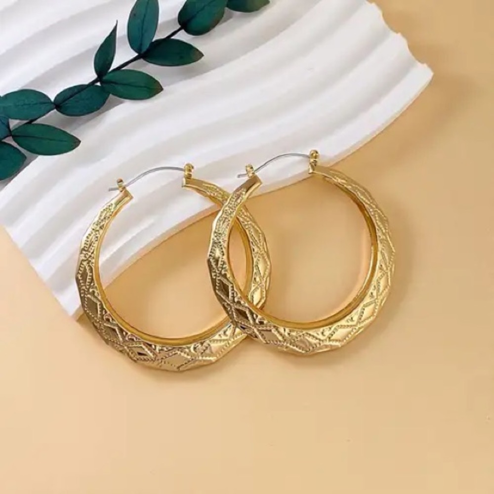 Gold plated Elegant Gold Hoop Earrings for Women